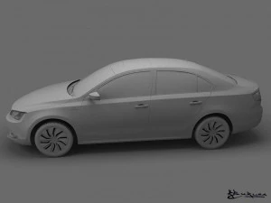 volkswagen jetta hybrid 2013 3D Model