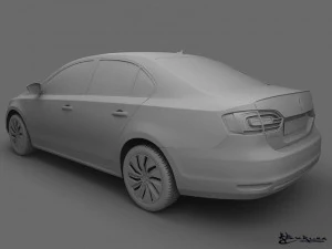 volkswagen jetta hybrid 2013 3D Model