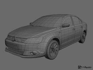 volkswagen jetta hybrid 2013 Model 3D