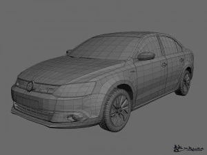 volkswagen jetta hybrid 2013 3D Model