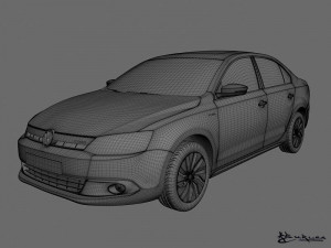volkswagen jetta hybrid 2013 Model 3D