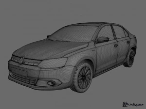 volkswagen jetta hybrid 2013 3D Model