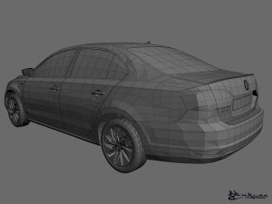 volkswagen jetta hybrid 2013 Model 3D