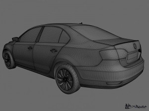 volkswagen jetta hybrid 2013 Model 3D