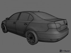 volkswagen jetta hybrid 2013 3D Model