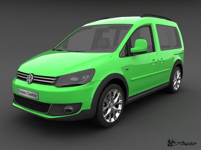 volkswagen cross caddy 2013 3Dモデル .c4d .max .obj .3ds .fbx .stl .blend 
