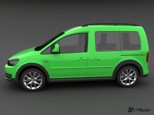 volkswagen cross caddy 2013 3D Model