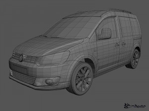 volkswagen cross caddy 2013 3Dモデル
