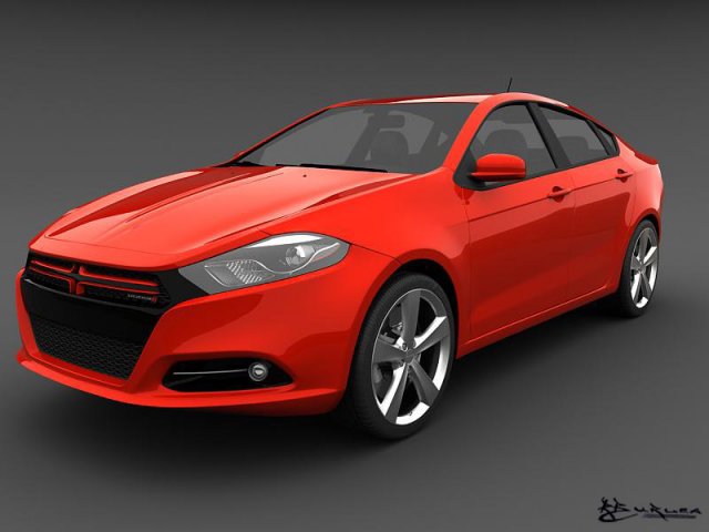 dodge dart 2013 3D Model .c4d .max .obj .3ds .fbx .stl .blend 