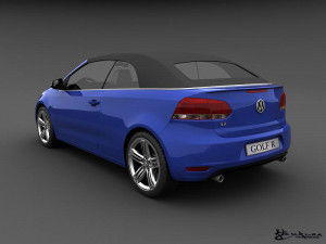 volkswagen golf r cabriolet 2014 Modèle 3D