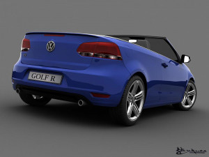 volkswagen golf r cabriolet 2014 Modèle 3D