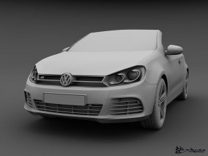 volkswagen golf r cabriolet 2014 Modèle 3D