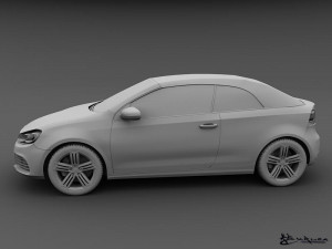 volkswagen golf r cabriolet 2014 Modèle 3D