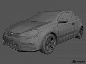 volkswagen golf r cabriolet 2014 Modèle 3D