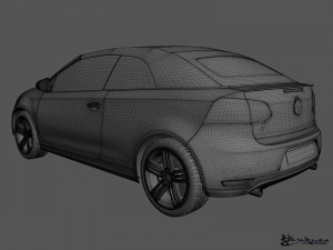 volkswagen golf r cabriolet 2014 Modèle 3D
