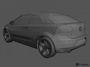 volkswagen golf r cabriolet 2014 Modèle 3D