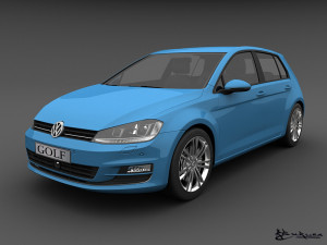 volkswagen golf 5 doors 2013 Model 3D