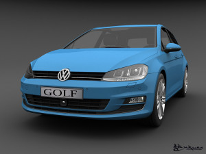 volkswagen golf 5 doors 2013 3D-Modell