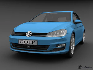 volkswagen golf 5 doors 2013 3D Model