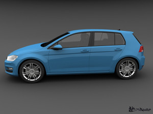 volkswagen golf 5 doors 2013 3D-Modell