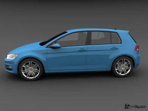volkswagen golf 5 doors 2013 3D Model