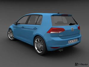 volkswagen golf 5 doors 2013 3D Model