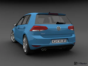 volkswagen golf 5 doors 2013 3D Model