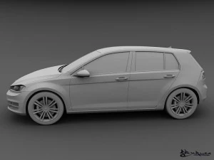 volkswagen golf 5 doors 2013 3D Model