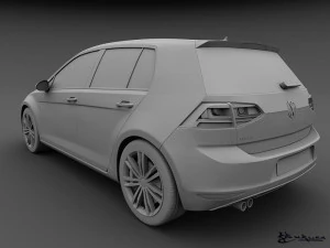 volkswagen golf 5 doors 2013 3D Model