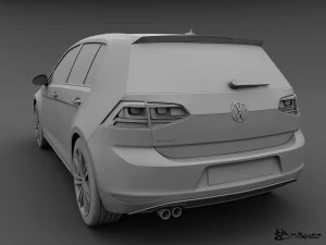 volkswagen golf 5 doors 2013 3D Model