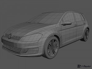 volkswagen golf 5 doors 2013 3D-Modell