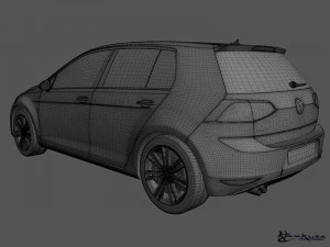 volkswagen golf 5 doors 2013 3D Model