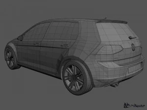 volkswagen golf 5 doors 2013 3D Model