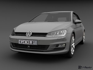 volkswagen golf 3 doors 2013 3Dモデル