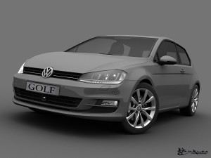 volkswagen golf 3 doors 2013 3Dモデル