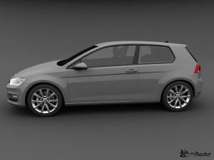 volkswagen golf 3 doors 2013 3Dモデル