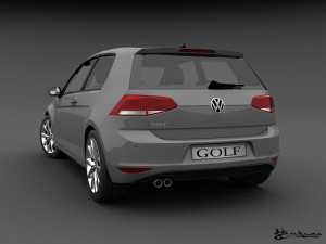 volkswagen golf 3 doors 2013 3Dモデル