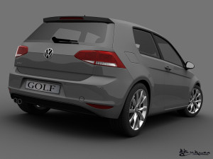 volkswagen golf 3 doors 2013 3Dモデル