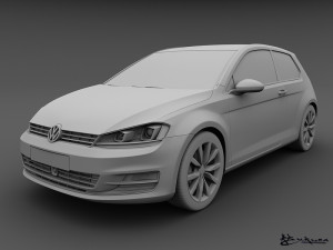 volkswagen golf 3 doors 2013 3Dモデル