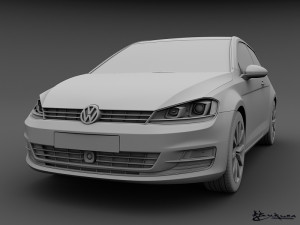 volkswagen golf 3 doors 2013 3Dモデル