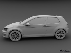 volkswagen golf 3 doors 2013 3Dモデル