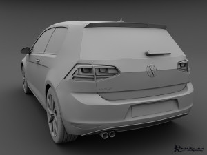 volkswagen golf 3 doors 2013 3Dモデル