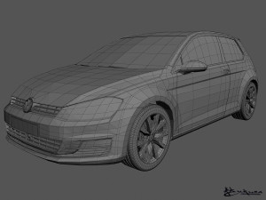 volkswagen golf 3 doors 2013 3Dモデル