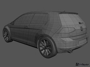 volkswagen golf 3 doors 2013 3Dモデル