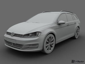 volkswagen golf variant 2014 Modello 3D