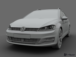 volkswagen golf variant 2014 Modello 3D