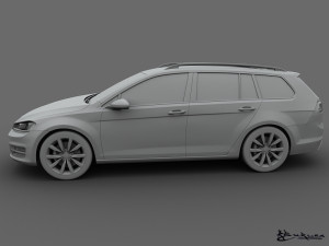 volkswagen golf variant 2014 Modello 3D