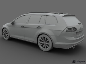 volkswagen golf variant 2014 Modello 3D