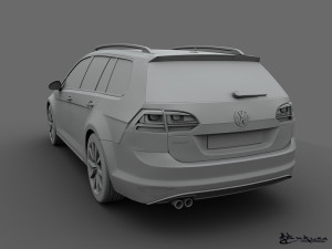 volkswagen golf variant 2014 Modello 3D