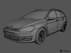 volkswagen golf variant 2014 Modello 3D